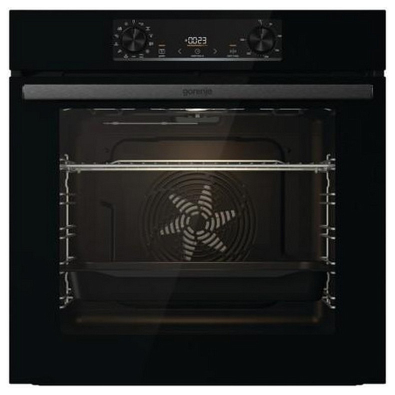 Духова шафа Gorenje електрична, 77л, A+, дисплей, макс.темп.- 300, IconLed, чорний