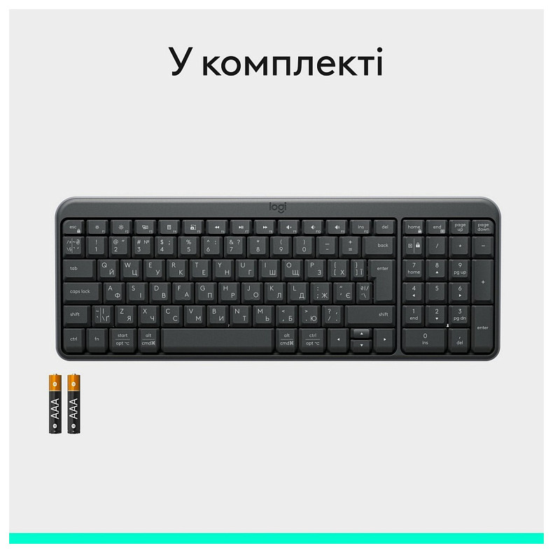 Бездротова Logitech K250 Graphite (920-013822)