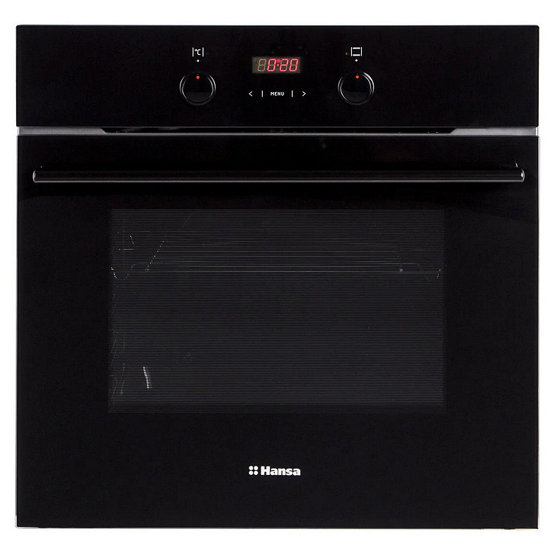 Духовка электр. Hansa, 60см, 65л, A, гриль, емаль легкого очищення, диспл., чорний
