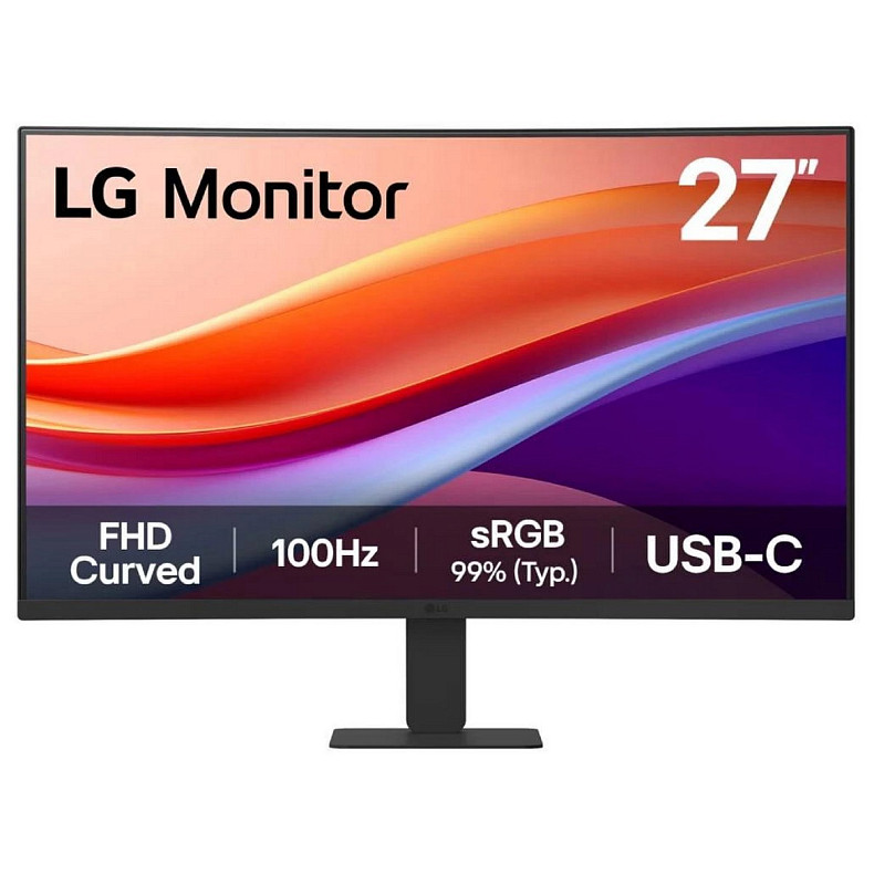 Монитор LG 27" 27U421A-B VA HDMI, USB-C, Audio, VA, 100Hz, sRGB 99%, CURVED
