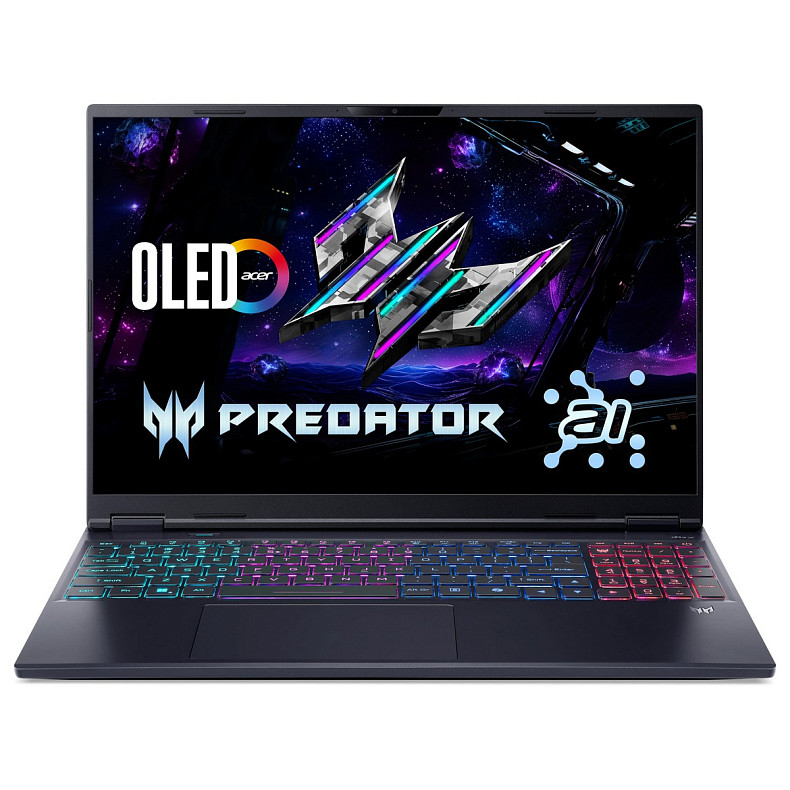 Ноутбук Acer Predator Helios Neo 16S PHN16S-I51 16" OLED, Intel U9-386H, 64GB, F2TB, NVD5060-8, Lin,
