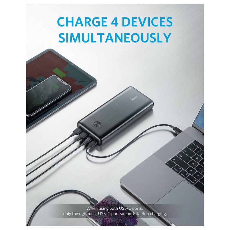 Внешний аккумулятор ANKER PowerCore III Elite 25600 mAh 87W (Черный)