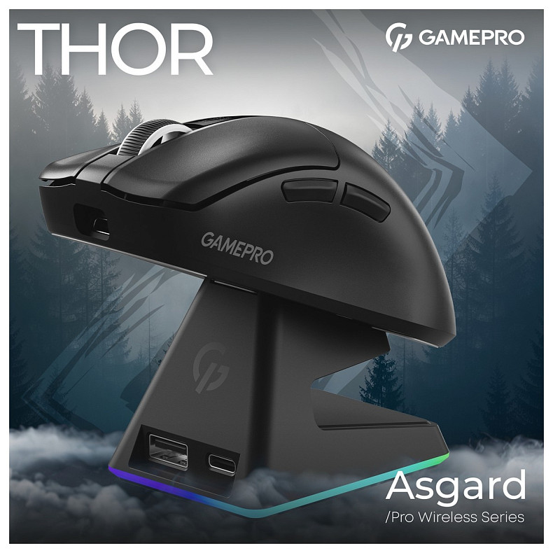 Миша GamePro Asgard Thor Black (GM023B)