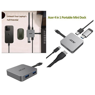 Док-станция Acer 4 in1, HDMI, 2xUSB3.2, USB-C (HP.DSCAB.014)