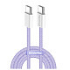 Кабель ColorWay USB Type-C + USB Type-C (M/M), 3.0 А, 1 м, Purple (CW-CBPDCC061-PU)