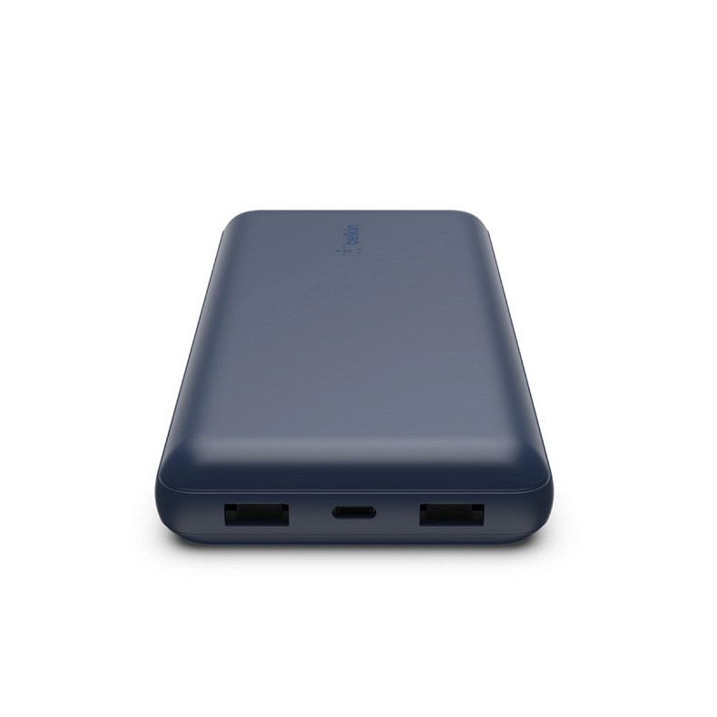 Универсальная мобильная батарея Power Bank Belkin 20000мА·час 15Вт, 2хUSB-A/USB-C, голубой