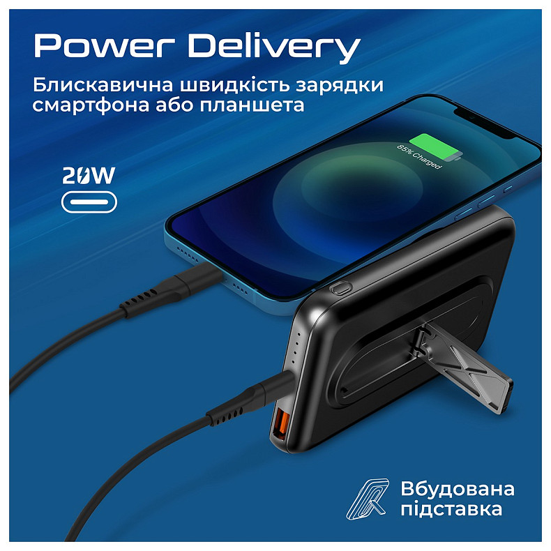 Универсальная мобильная батарея Promate powermag-10pro.black 10000mAh