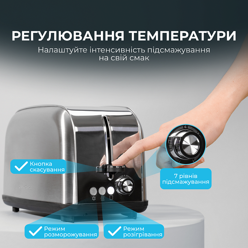 Тостер CECOTEC Toast&time 850 Inox Lite