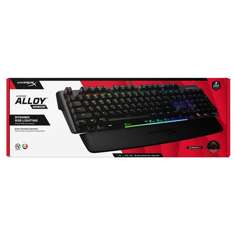 Клавиатура HyperX Alloy MKW100 TTC Red USB RGB ENG/RU Black (4P5E1AX) USB