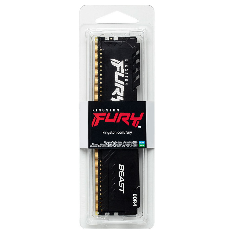 ОЗУ Kingston Fury Beast DDR4 16GB 3200MHz Black (KF432C16BB1/16WP)