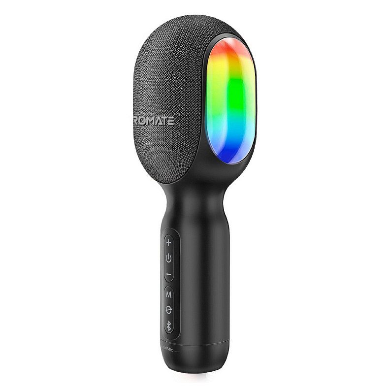Микрофон Promate VocalMic Bluetooth 2 x AUX LED Black (vocalmic.black)
