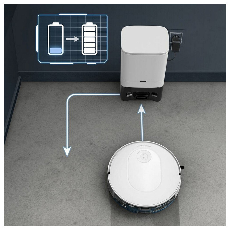 Робот-пылесос Rowenta моющий X-Plorer Serie 70+ Total Care, 2500ПаВт, h=7.8см, 0.3л, конт пыль -0.4л,