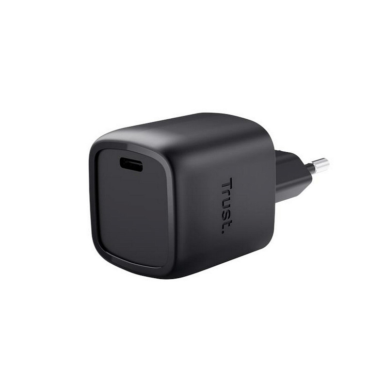 Зарядний пристрій Trust Maxo 30Вт, GaN, USB-C, PD/PPS, чорний