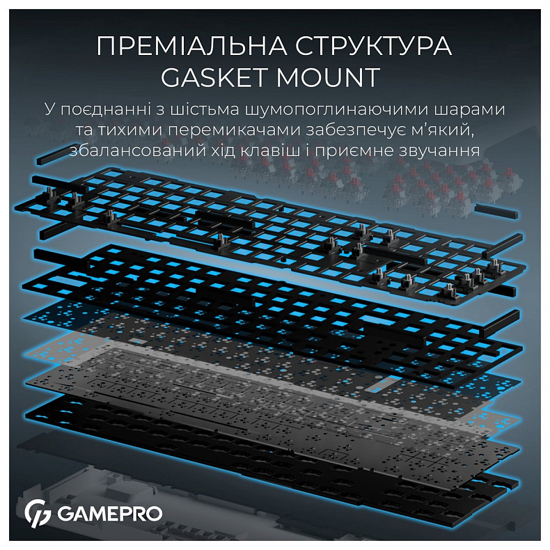 Клавиатура GamePro Asgard Drakkar Keychron Super Red Switch White (MK305WH)