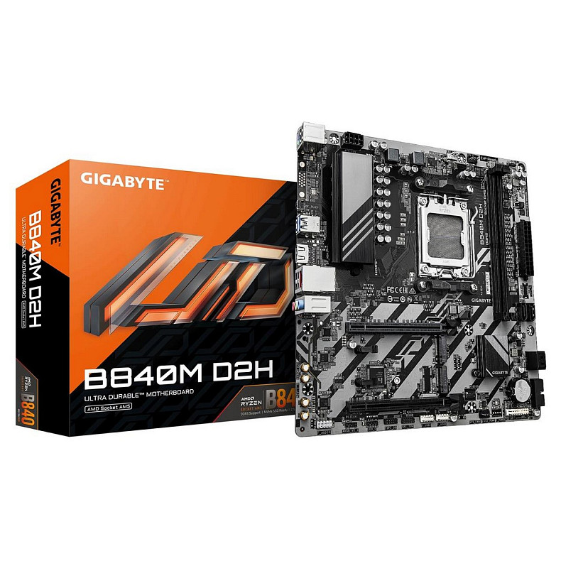 Материнська плата GIGABYTE B840M D2H sAM5 B840 2xDDR5 M.2 HDMI mATX