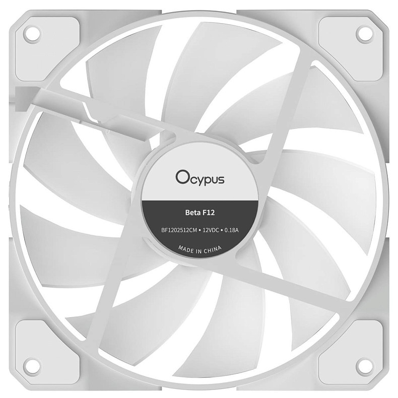 Корпусний вентилятор Ocypus BETA F12 WH ARGB REVERSE BLADE 120MM (BETA-F12-WH1AM01X-GL)