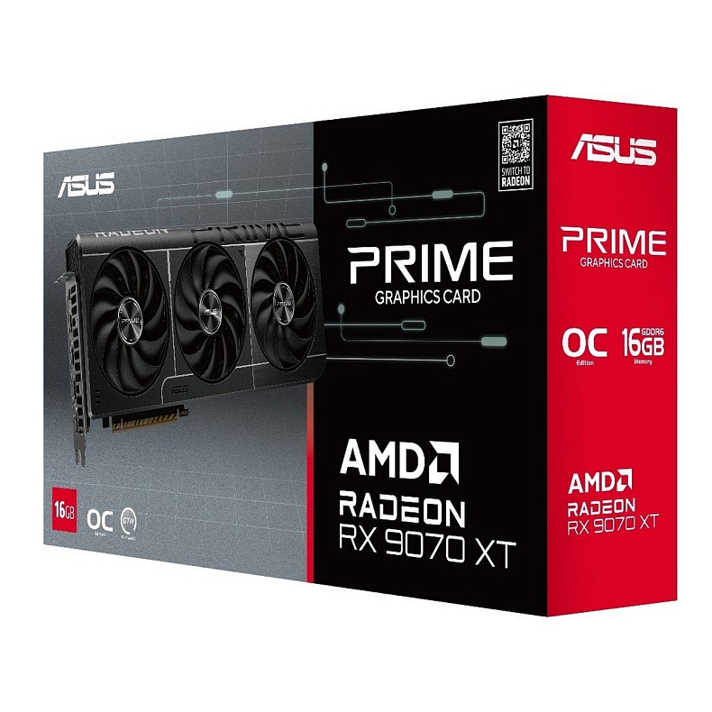 Відеокарта Asus Prime OC Radeon RX 9070 XT 16GB GDDR6 (PRIME-RX9070XT-O16G)
