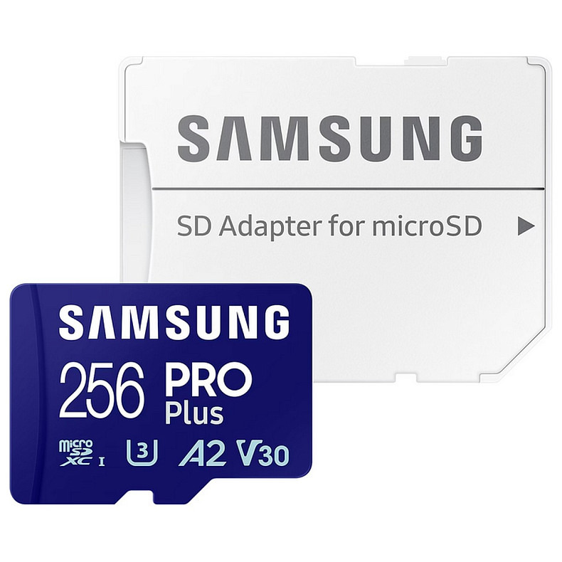 Карта пам'яті Samsung microSDXC   256GB C10 UHS-I R180MB/s PRO Plus