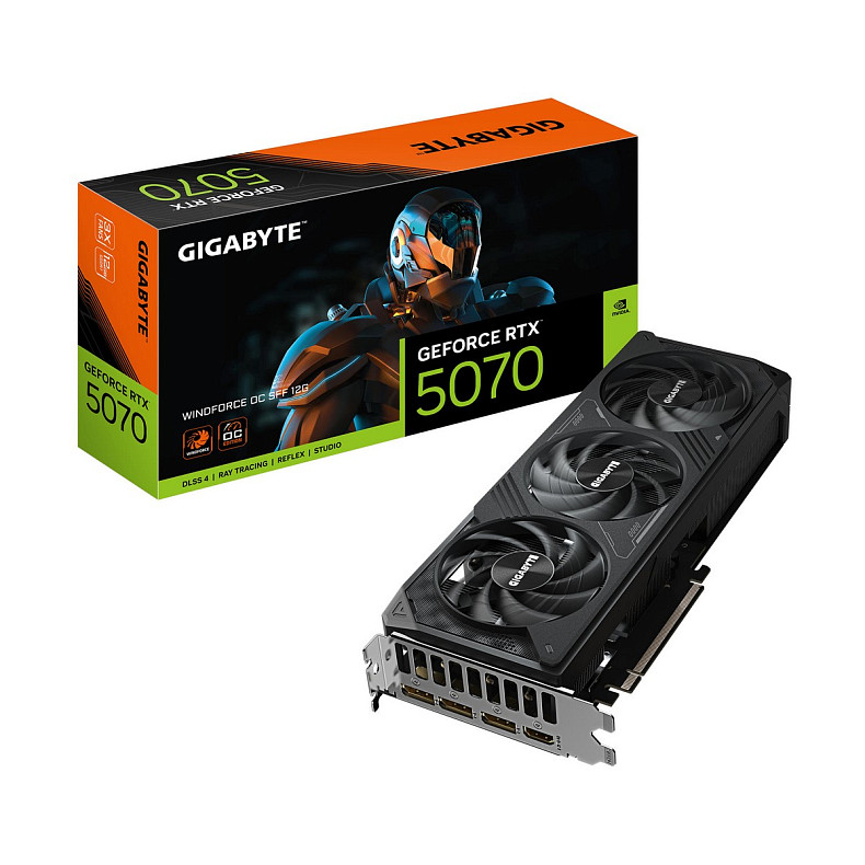 Відеокарта Gigabyte Windforce OC GF RTX 5070 12GB GDDR7 (GV-N5070WF3OC-12GD)