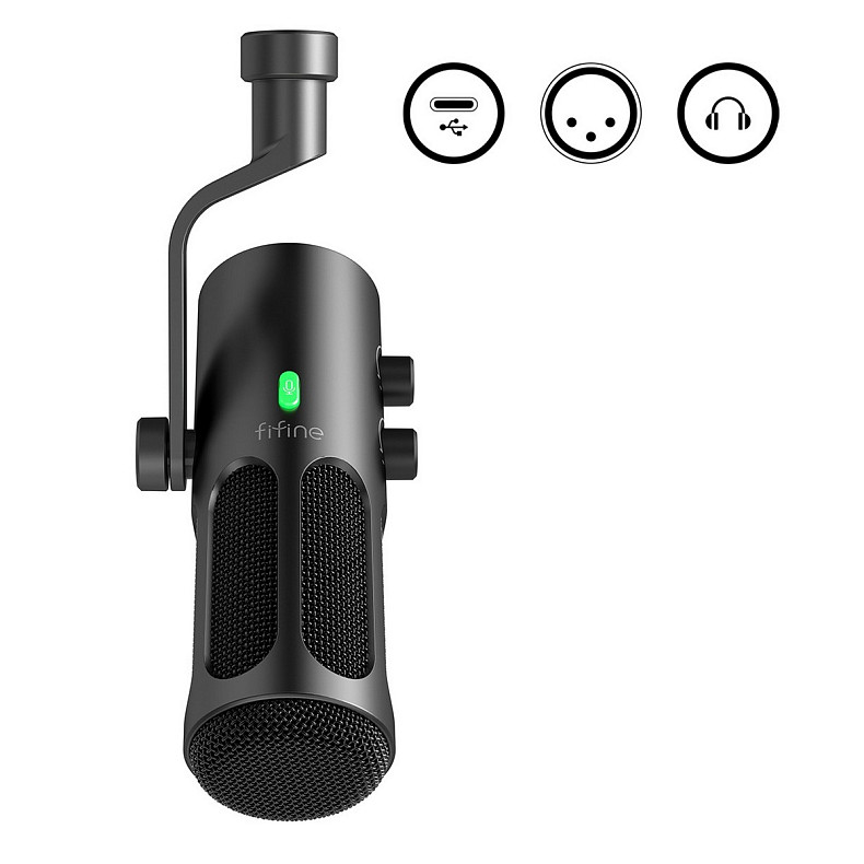 Микрофон динамический Fifine Tank 3 USB/XLR Black