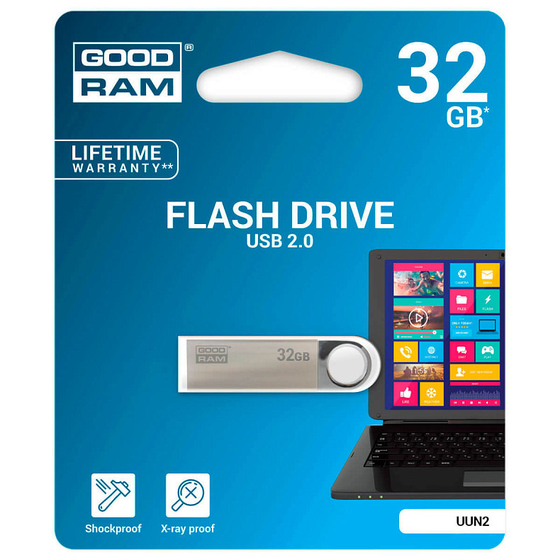 Флеш накопитель 32GB GOODRAM UUN2 (Unity) Silver (UUN2-0320S0R11)