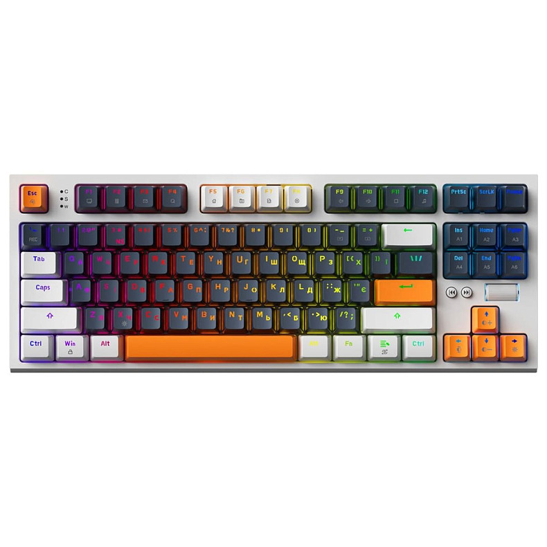 Клавіатура механічна GamePro MK180W (Red) з Hot-Swap RGB White