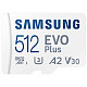 Карта памяти Samsung microSDXC 512GB C10 UHS-I R100MB/s Evo Plus + SD