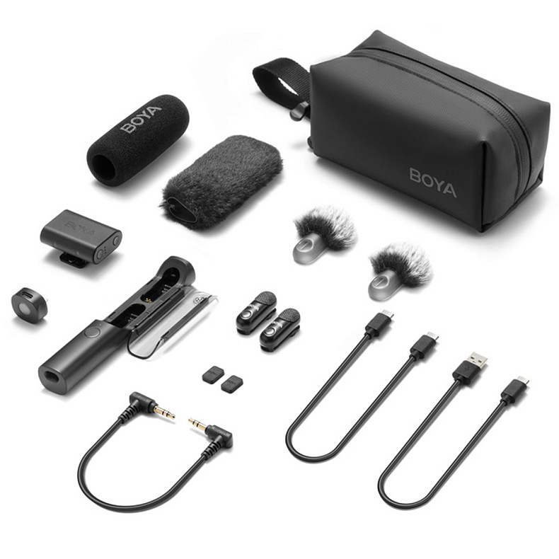 Беспроводной микрофон BOYA Magic-03 Type-C/TRS Black