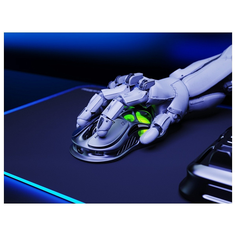 Мышь GravaStar Mercury M1 Pro, magnesium alloy body, BT/WL/USB-A, RGB, Gunmetal Gray