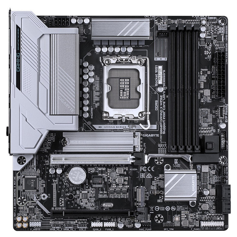 Материнская плата GIGABYTE B860M GAMING X WIFI6E s1851 B860 4xDDR5 M.2 Wi-Fi BT HDMI DP Type-C mATX