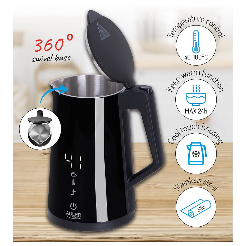 Электрочайник Adler AD 1345 black