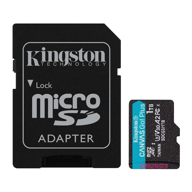 Карта памяти Kingston microSD 1TB C10 UHS-I U3 A2 R170/W90MB/s + SD