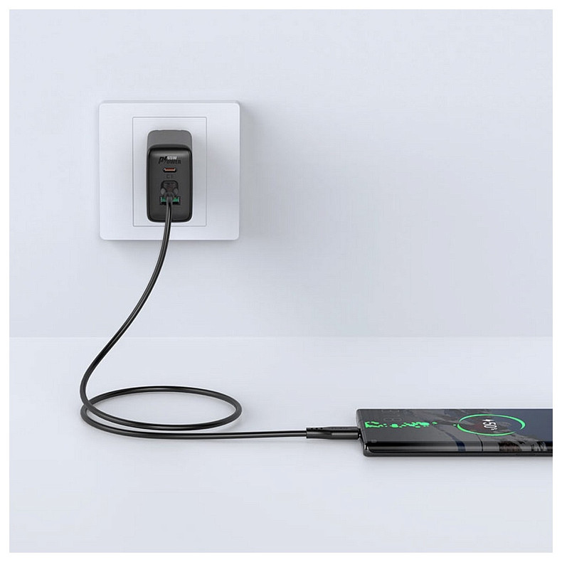 Кабель USB 2.0 USB-C to USB-C, 1,2 м, 3.0A, TPE C3-03 Black Acefast