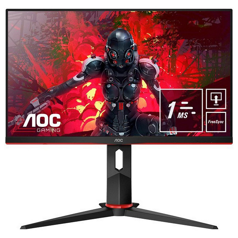 TFT 27" AOC C27G2ZU/BK, VA, 240Гц, изогнутый, DP, HDMI x 2, USB hub, HAS, колонки, черный красный