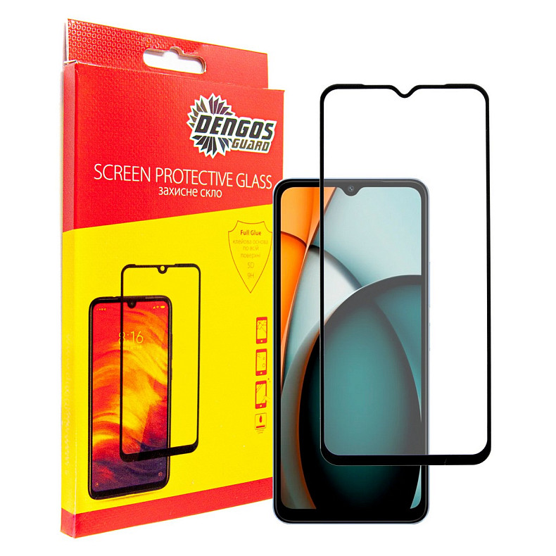 Защитное стекло Dengos для Xiaomi Redmi A3 Black Full Glue (TGFG-349)