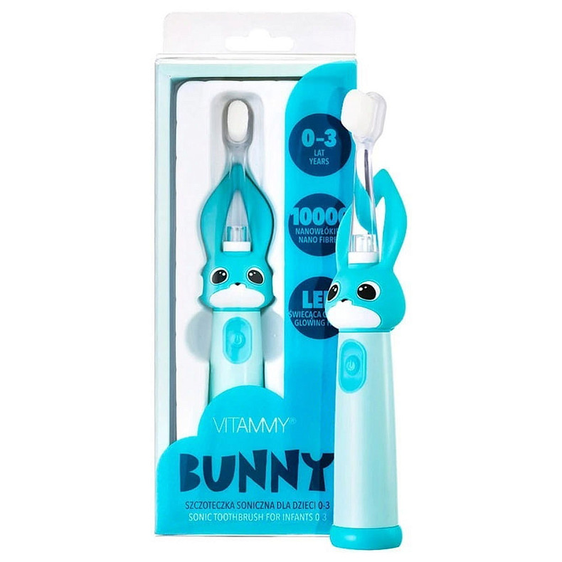 Електрична зубна щітка Vitammy Bunny Light Blue (від 0-3 років)