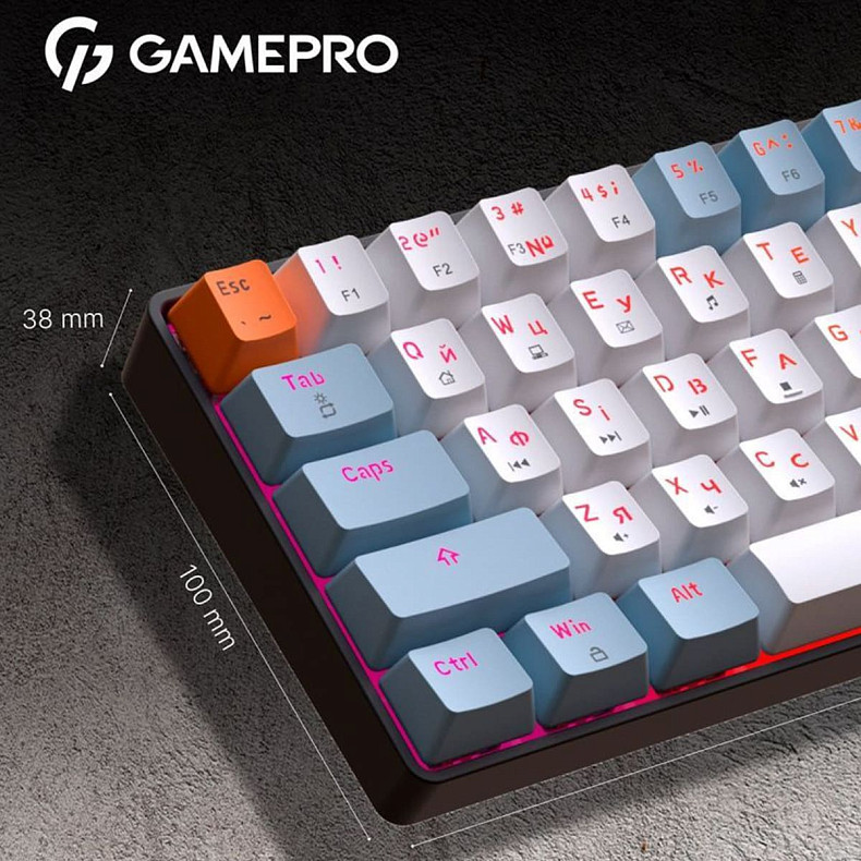 Клавіатура механічна GamePro MK130R (Red) з Hot-Swap RGB Black