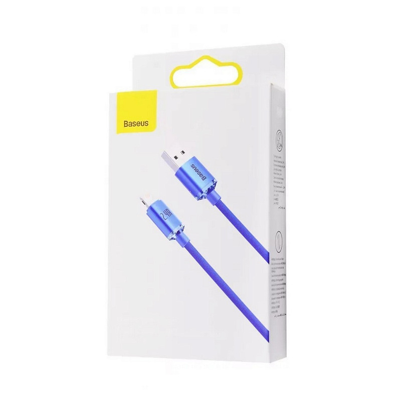 Кабель Baseus Crystal Shine USB-Lightning, 2.4A, 1.2м Blue (6932172602697)