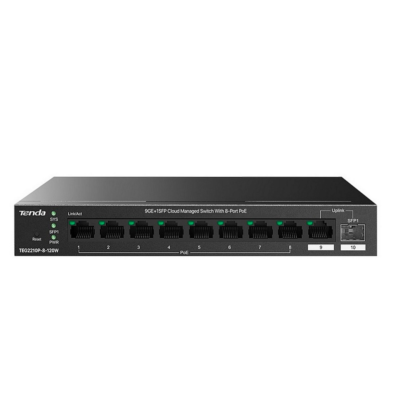 Коммутатор Tenda TEG2210P-8-120W