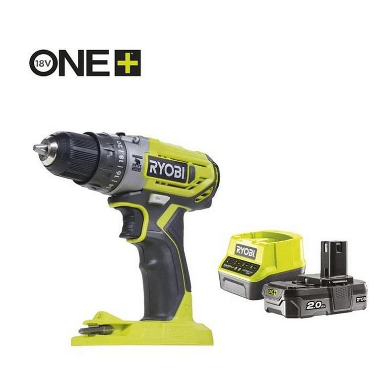 Шуруповерт-дриль ударний акумуляторний Ryobi ONE+HP R18PD2-120B 18В 1х2А·год (5133006321)