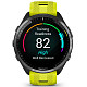 Спортивные часы Garmin Forerunner 965 Carbon Gray DLC Titanium Bezel with Black Case and Amp Yellow/Black Silicone Band