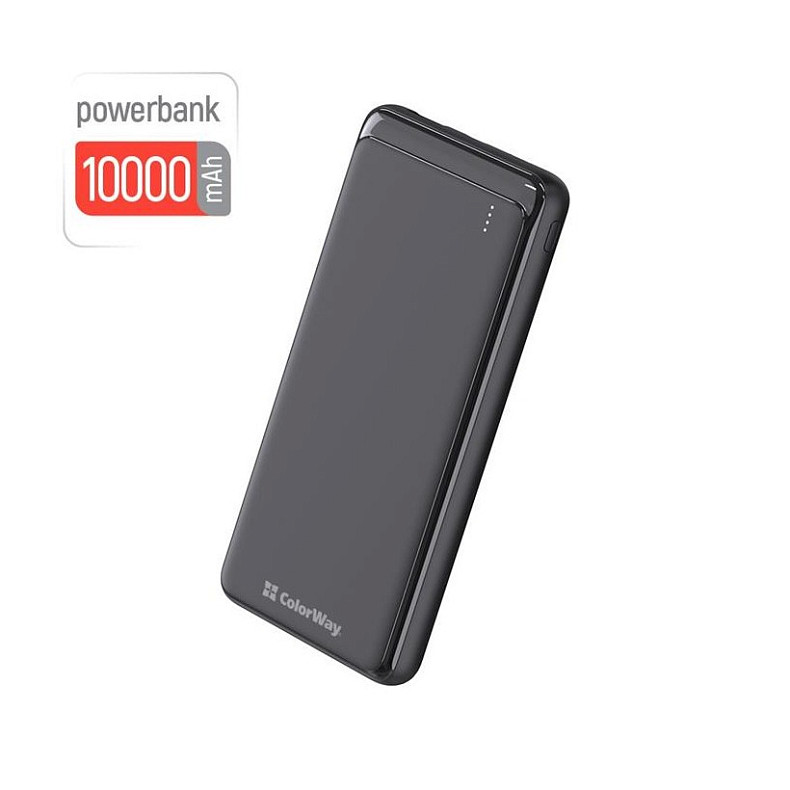 Универсальная мобильная батарея ColorWay Slim PD 10000mAh Black (CW-PB100LPG3BK-PD)