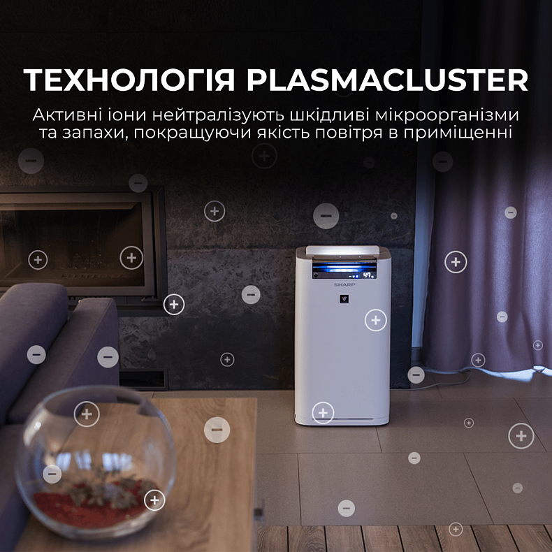 Воздухоочиститель с функцией увлажнения Sharp KC-G60EUW