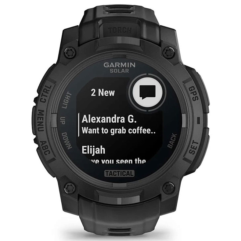Спортивний годинник Garmin Instinct 3 45mm Solar Tactical Edition Black with Black Band (010-02934-50)