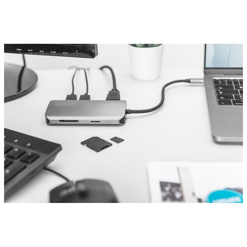 Док-станція DIGITUS USB-C, 8 Port (DA-70884)