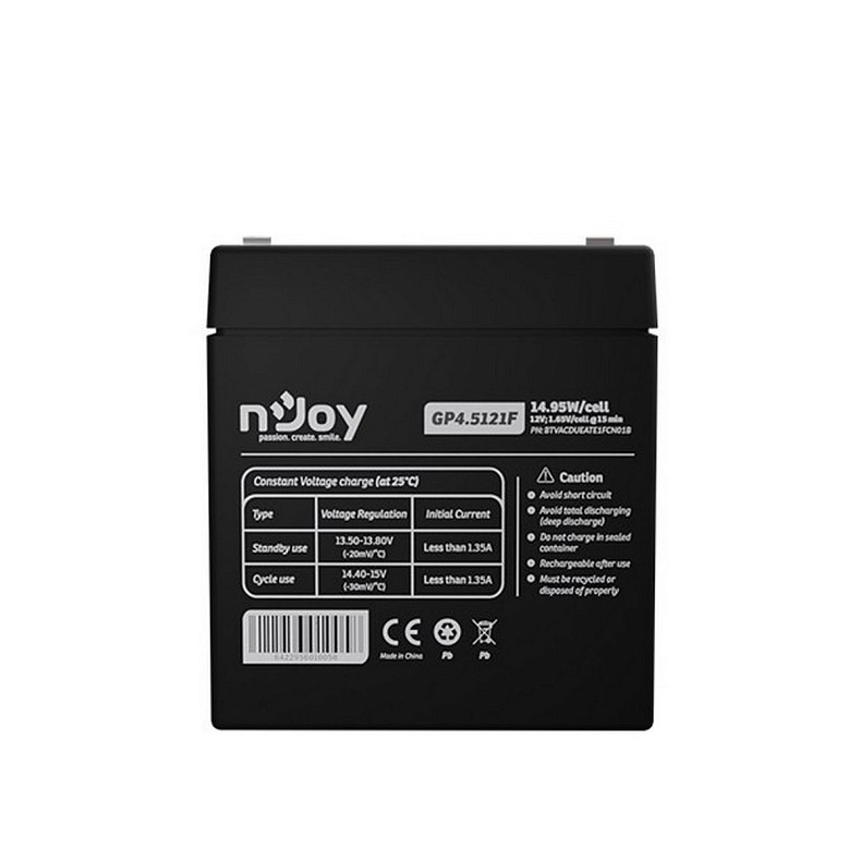 Акумуляторна батарея Njoy GP4.5121F 12V 4.5AH (BTVACDUEATE1FCN01B) AGM