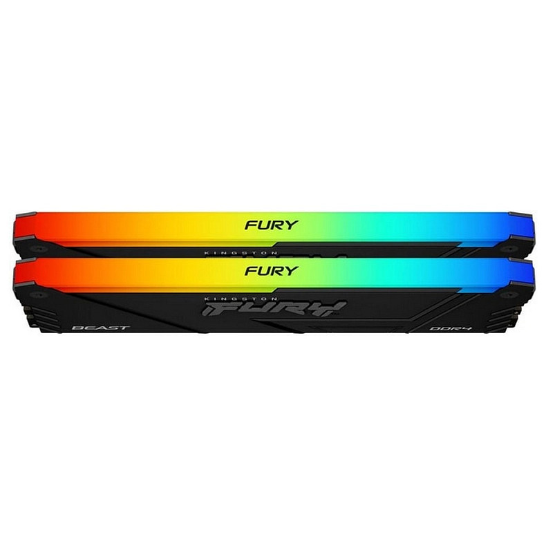 ОЗУ Kingston DDR4 32GB KIT (16GBx2) 2666 FURY Beast RGB (KF426C16BB12AK2/32)