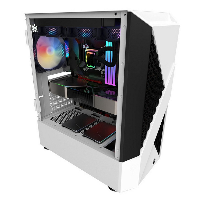 Корпус 1stPlayer F3-A-WH-4F1-PS-600FK-EU White 600W
