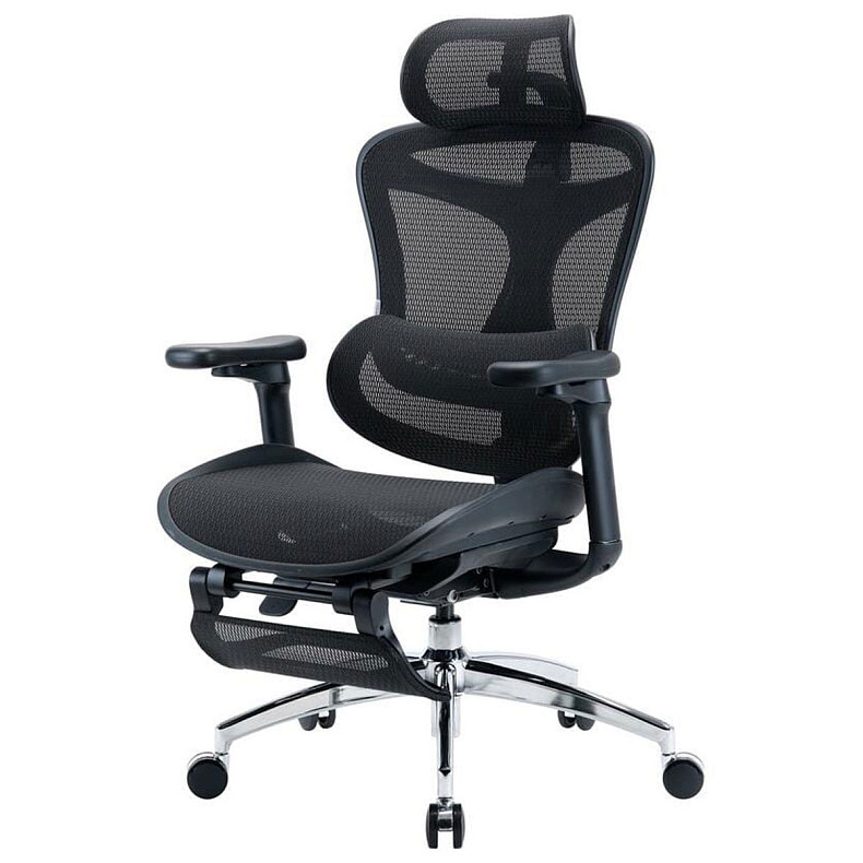 Крісло офісне з підставкою для ніг Sihoo DORO C300L Mesh Black