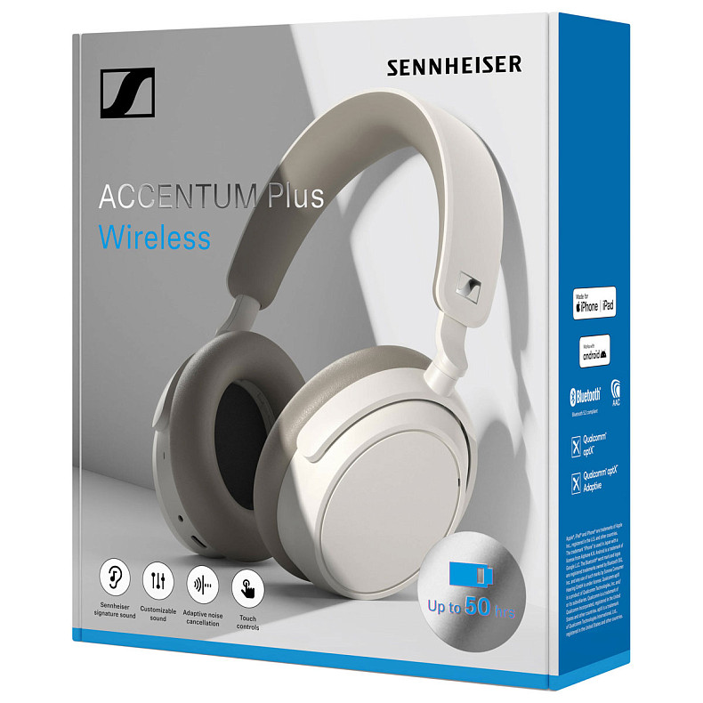 Навушники з мікрофоном Sennheiser Accentum Plus Wireless White (700177)